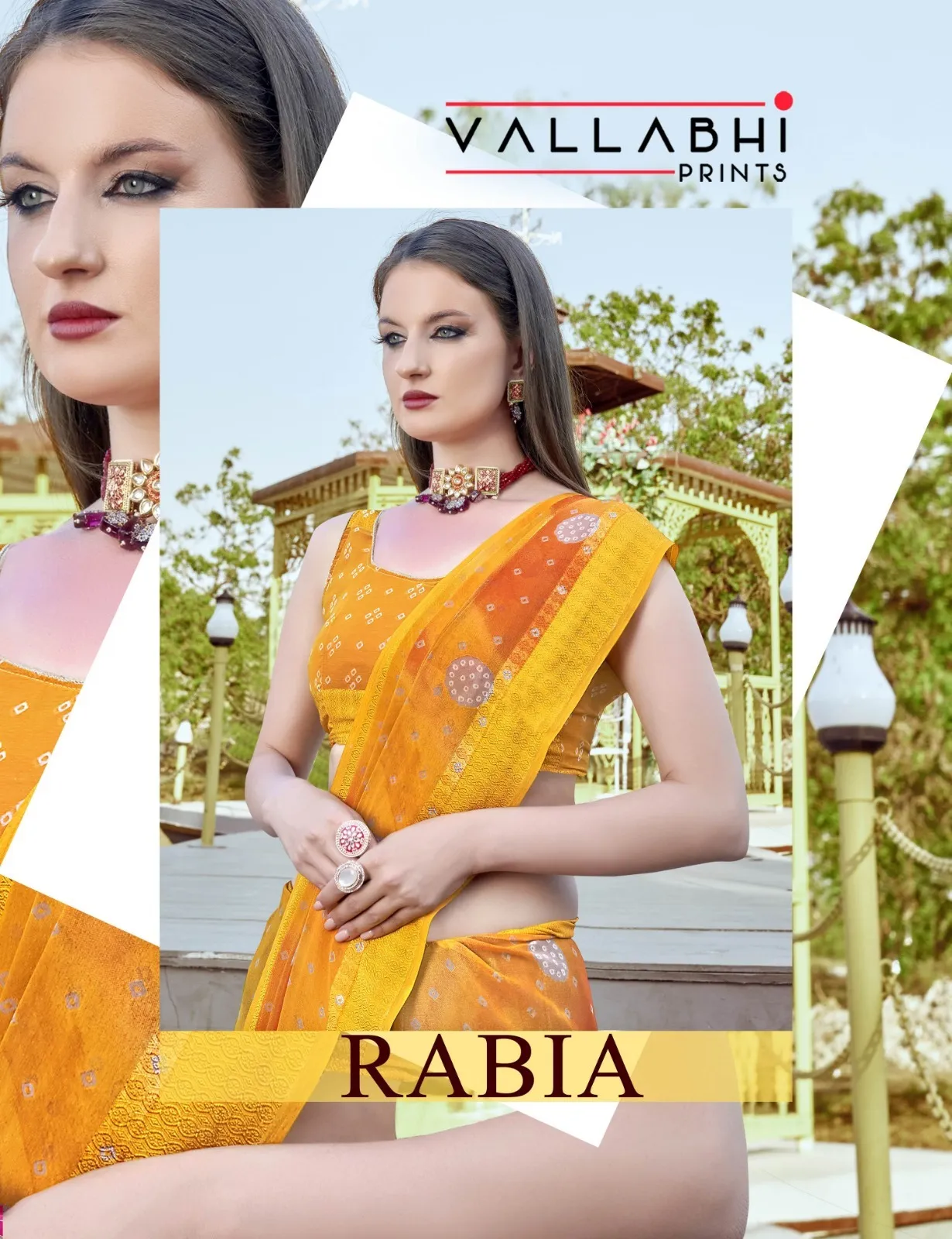 Vallabhi Prints Rabia Georgette Wholesale Fancy Sarees Collection