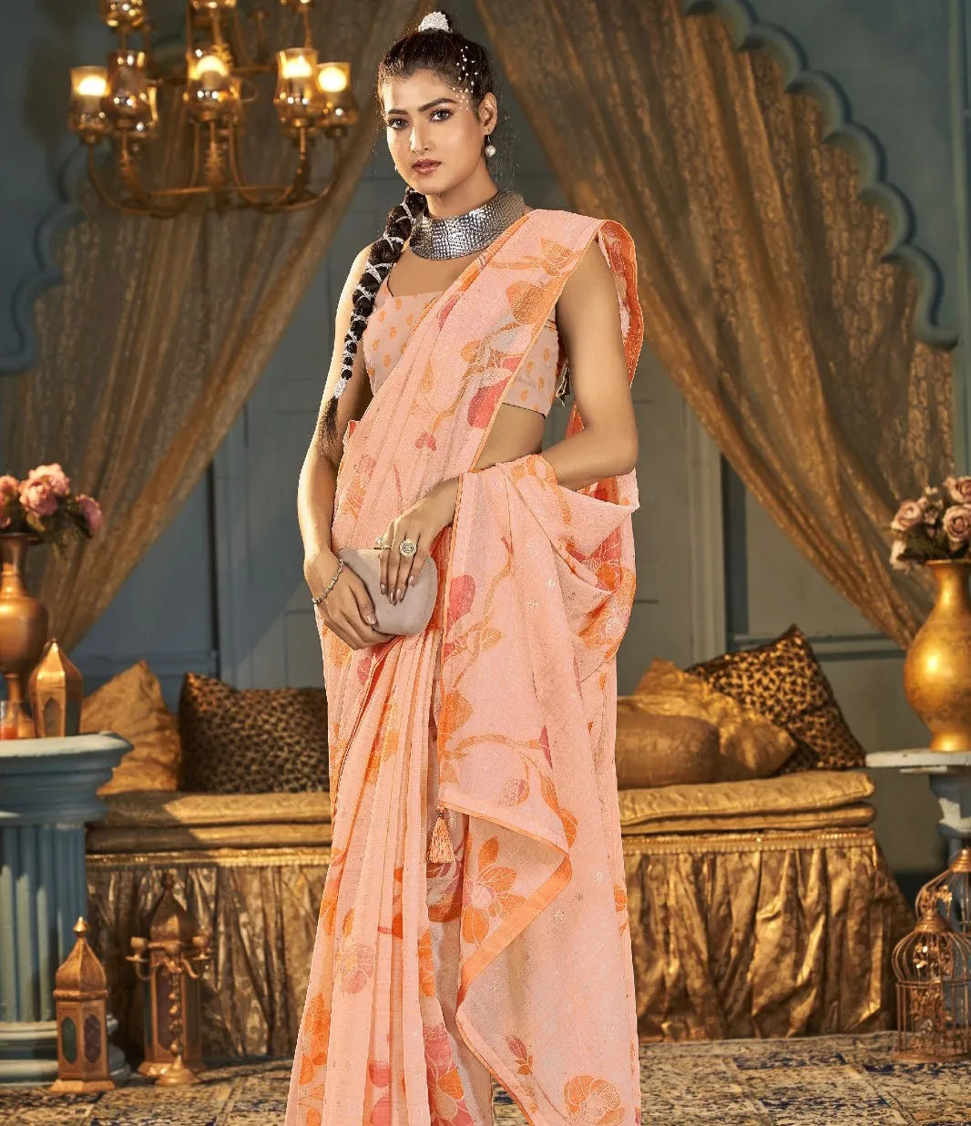 Vallabhi Prints Ranjika Chiffon Wholesale Fancy Sarees Collection