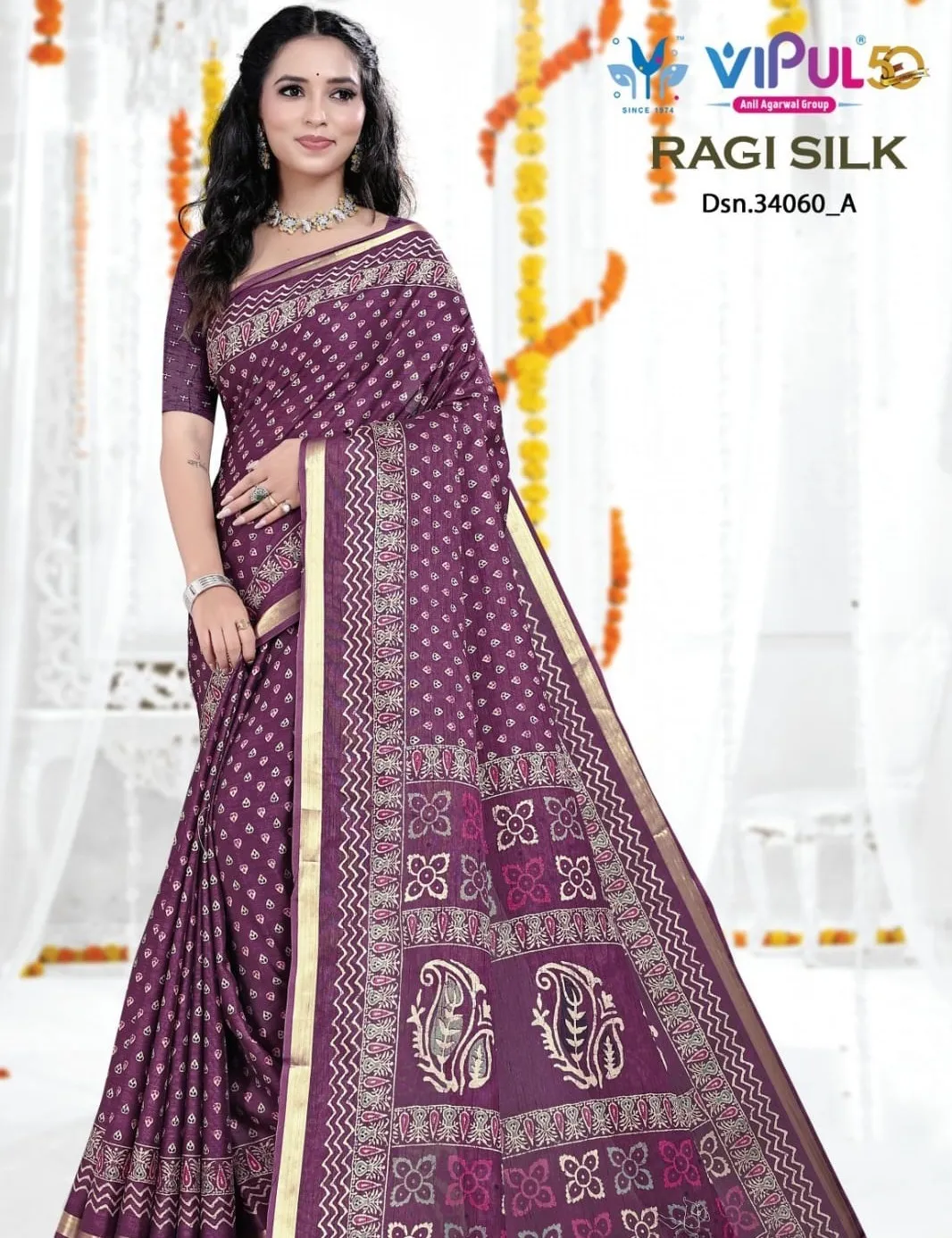 Vipul 34060 Colour's Fancy Wholesale Fancy Sarees Collection