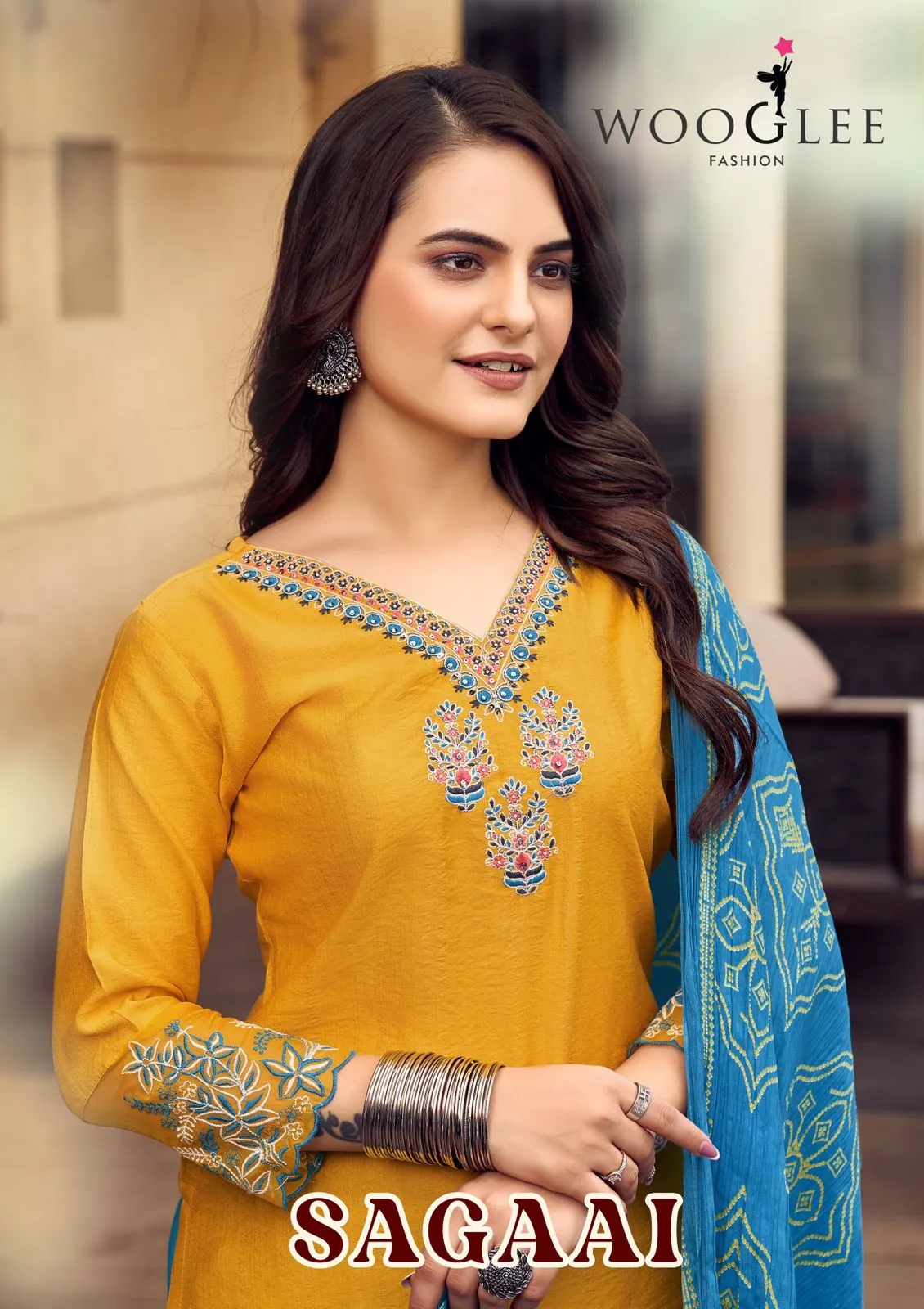 Wooglee Sagaai Viscose Weaving Wholesale Readymade Salwar Suit Collection