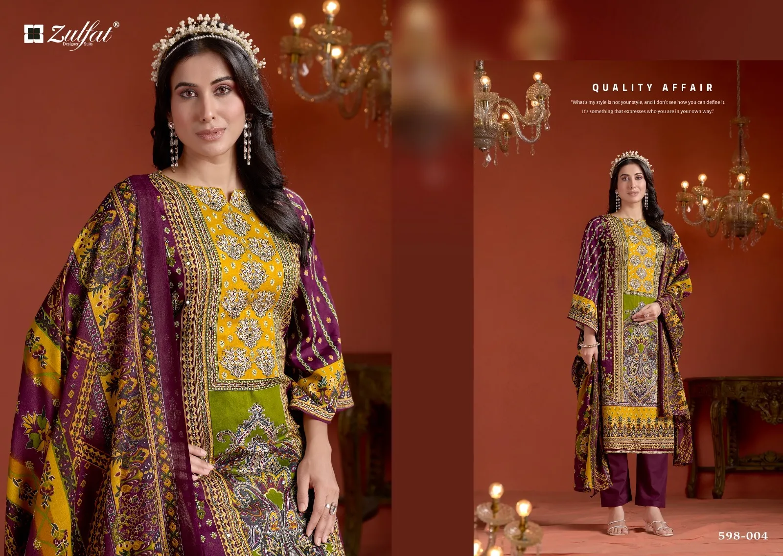 Zulfat Sajni Vol 2 Cotton Printed Wholesale Fancy Salwar Suit Collection — Wholesale Dress Material, Zulfat Designer wholesale from Surat - Gallery Image 2