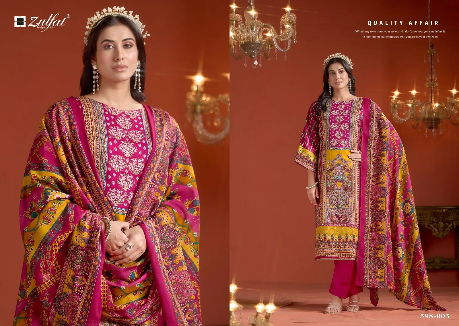 Zulfat Sajni Vol 2 Cotton Printed Wholesale Fancy Salwar Suit Collection — Wholesale Dress Material, Zulfat Designer wholesale from Surat - Gallery Image 4