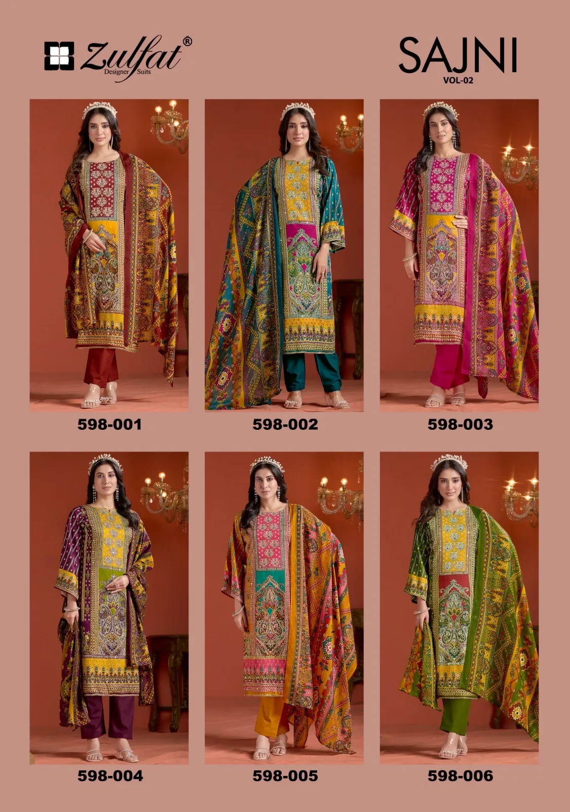 Zulfat Sajni Vol 2 Cotton Printed Wholesale Fancy Salwar Suit Collection — Wholesale Dress Material, Zulfat Designer wholesale from Surat - Gallery Image 5