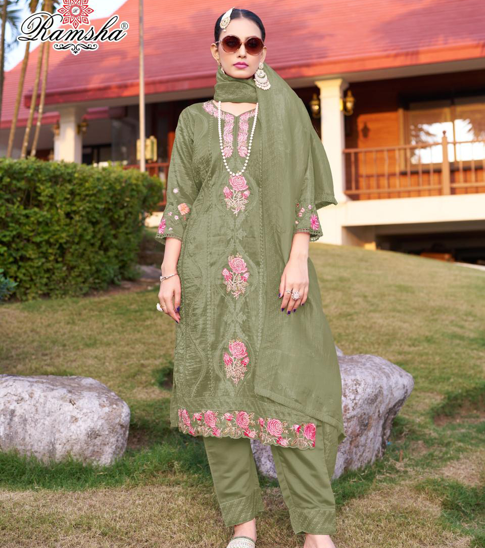 Ramsha R 1233 E To H Barbari Wholesale Pakistani Readymade Salwar Suit Catalog