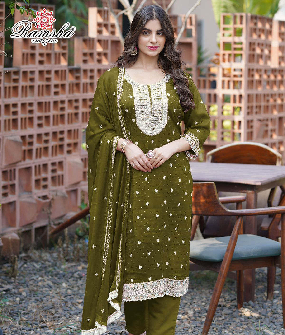 Ramsha R 1230 E To H Barbari Wholesale Pakistani Readymade Salwar Suit Catalog