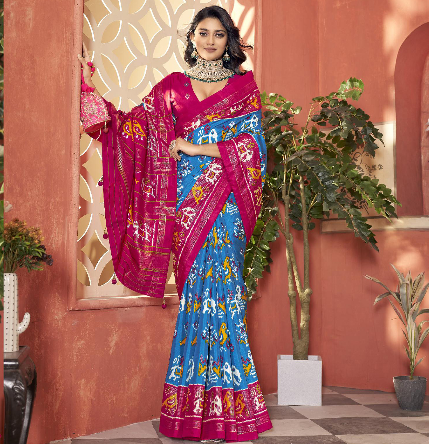 Shubh Shree Ikkat Silk 3 Velvet Tussar Silk Wholesale Fancy Sarees Catalog