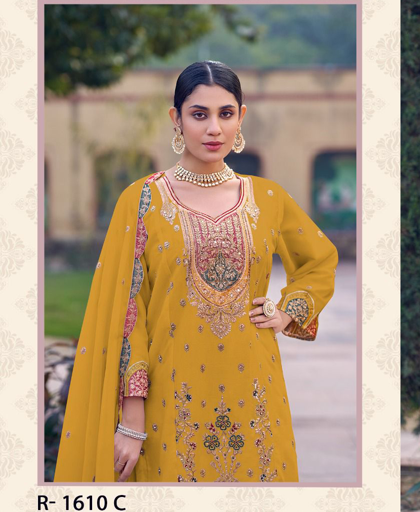 Shree R 1610 Air Tex Chinon Viscose Wholesale Pakistani Readymade Salwar Suit Catalog