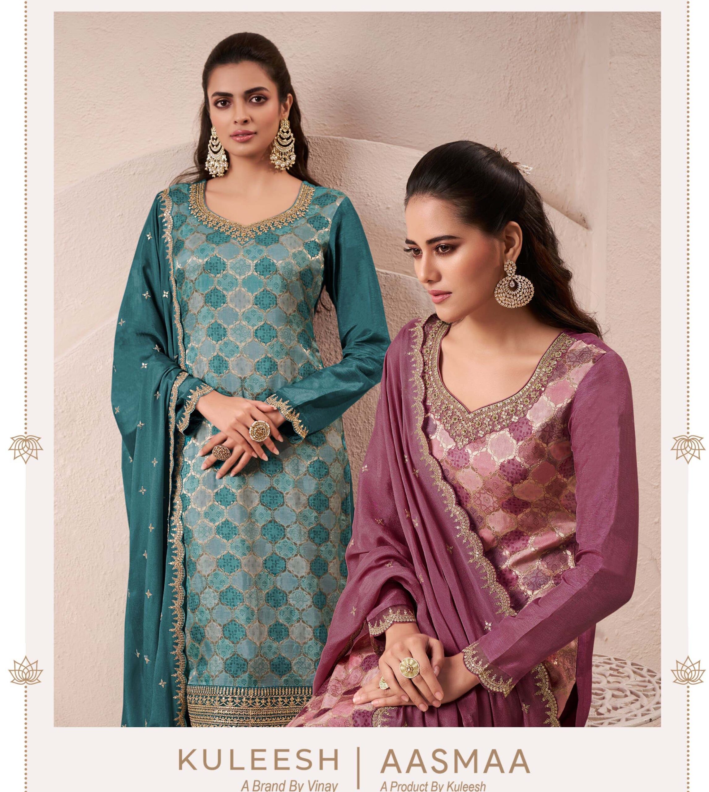Vinay Kuleesh Aasmaa Silk Wholesale Designer Salwar Suit Catalog