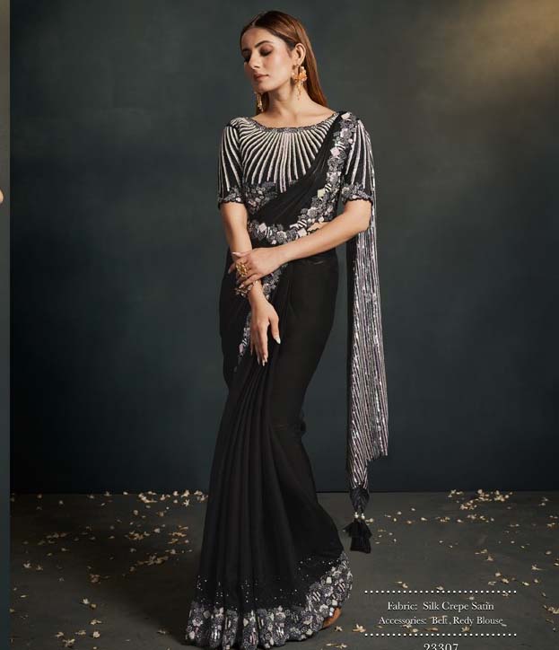 Mahotsav Mohmanthan Exotica 23307 A Crepe Satin Silk Wholesale Designer Ready To Wear Sarees Catalog