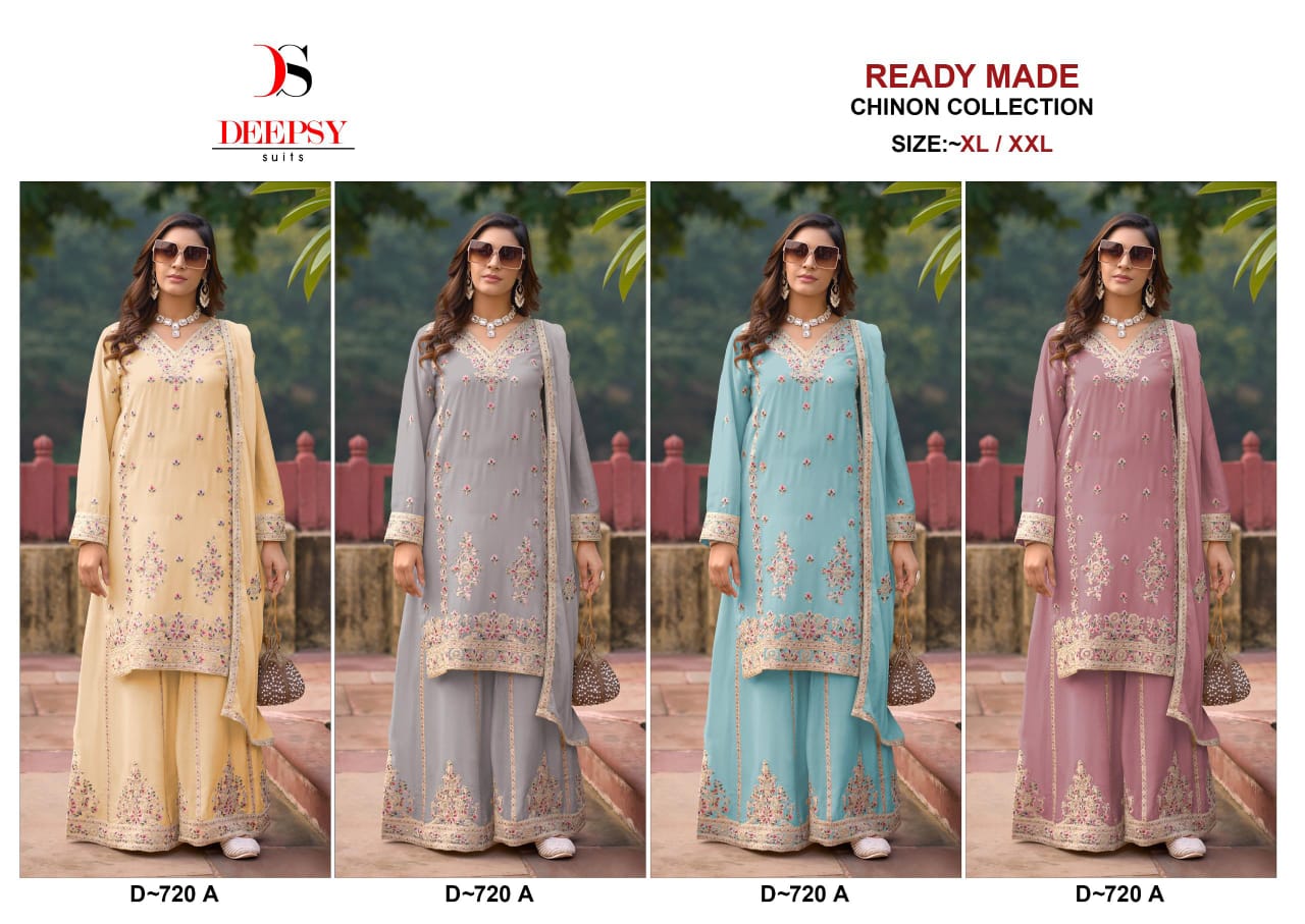 Deepsy D 720 Chinon Wholesale Pakistani Readymade Salwar Suit Catalog - Image 6