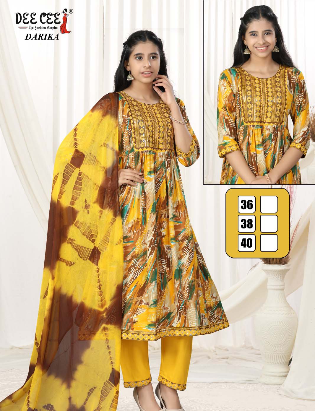Deecee Darika Rayon Printed Wholesale Flared Kurti Bottom With Dupatta Catalog