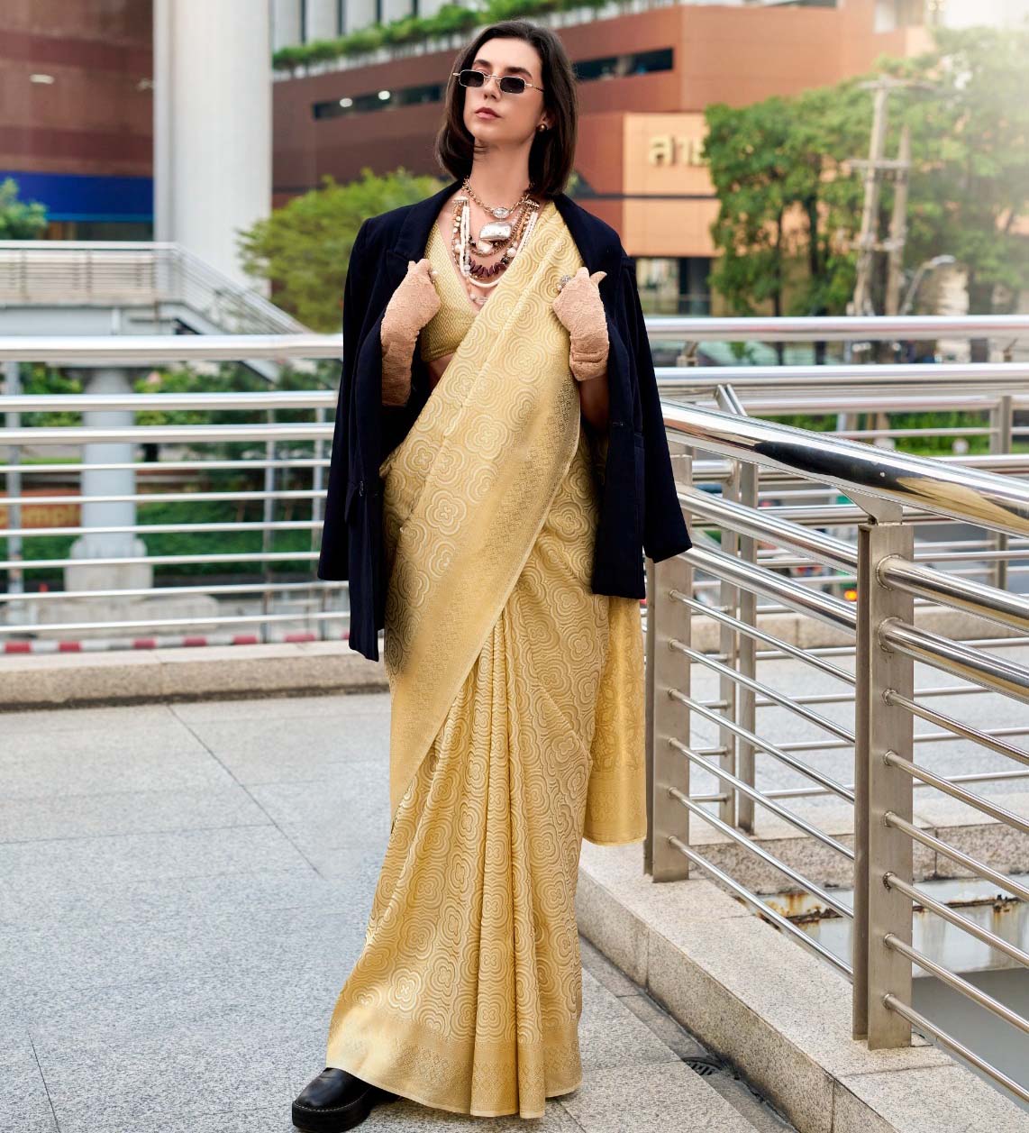 Rajpath Butterscotch Handloom Kanchivaram Wholesale Fancy Sarees Catalog