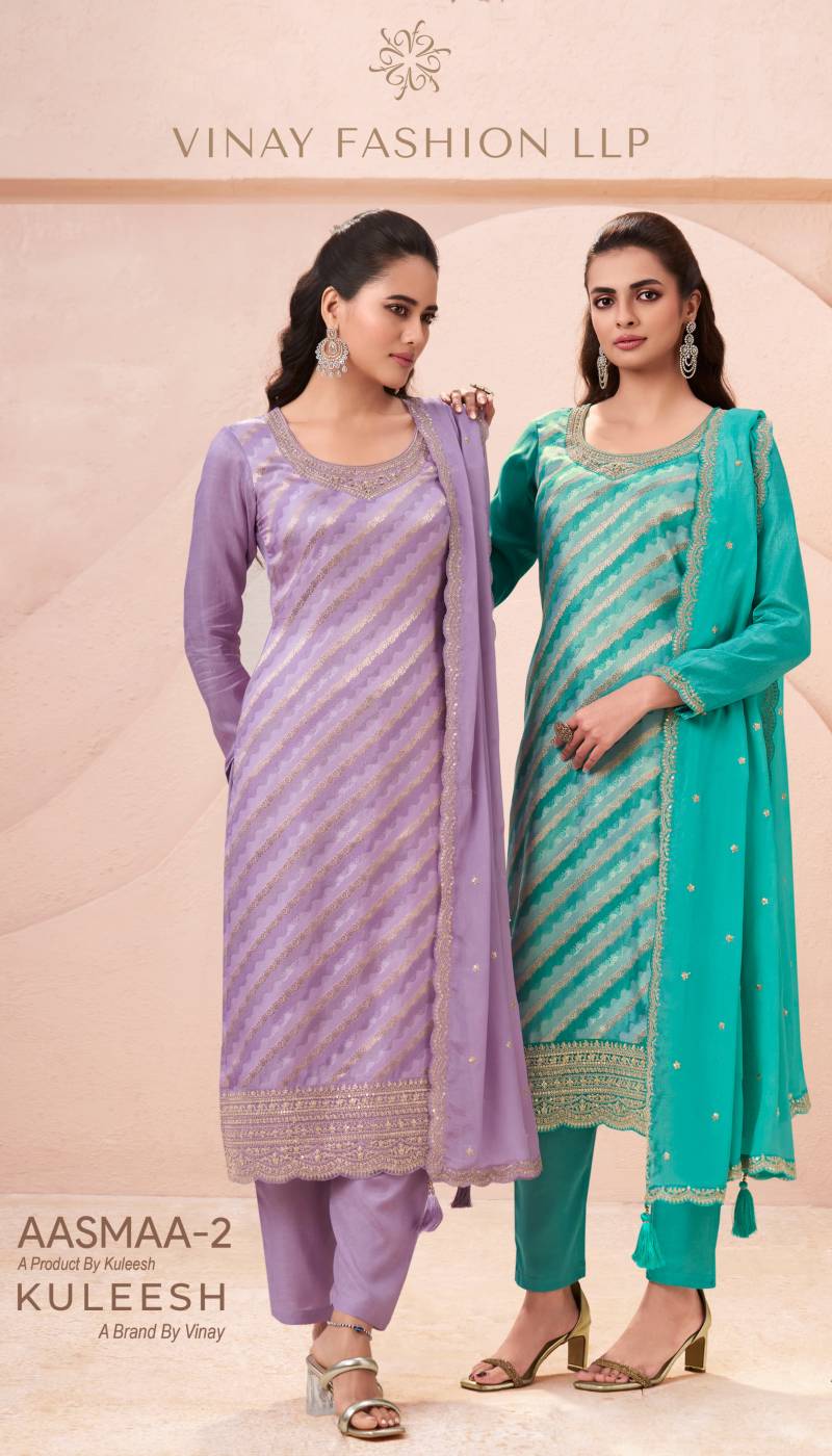 Vinay Kuleesh Aasmaa 2 Silk Wholesale Designer Salwar Suit Catalog