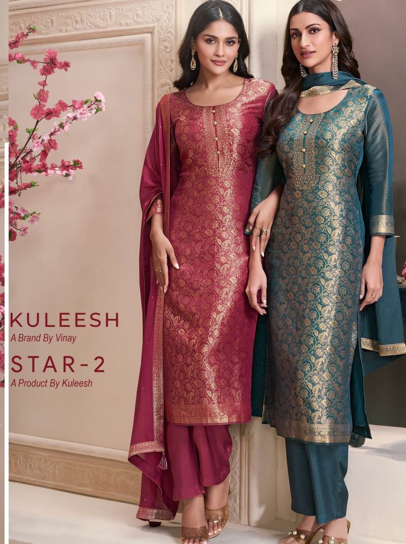 Vinay Kuleesh Star 2 Shimmer Wholesale Designer Salwar Suit Catalog
