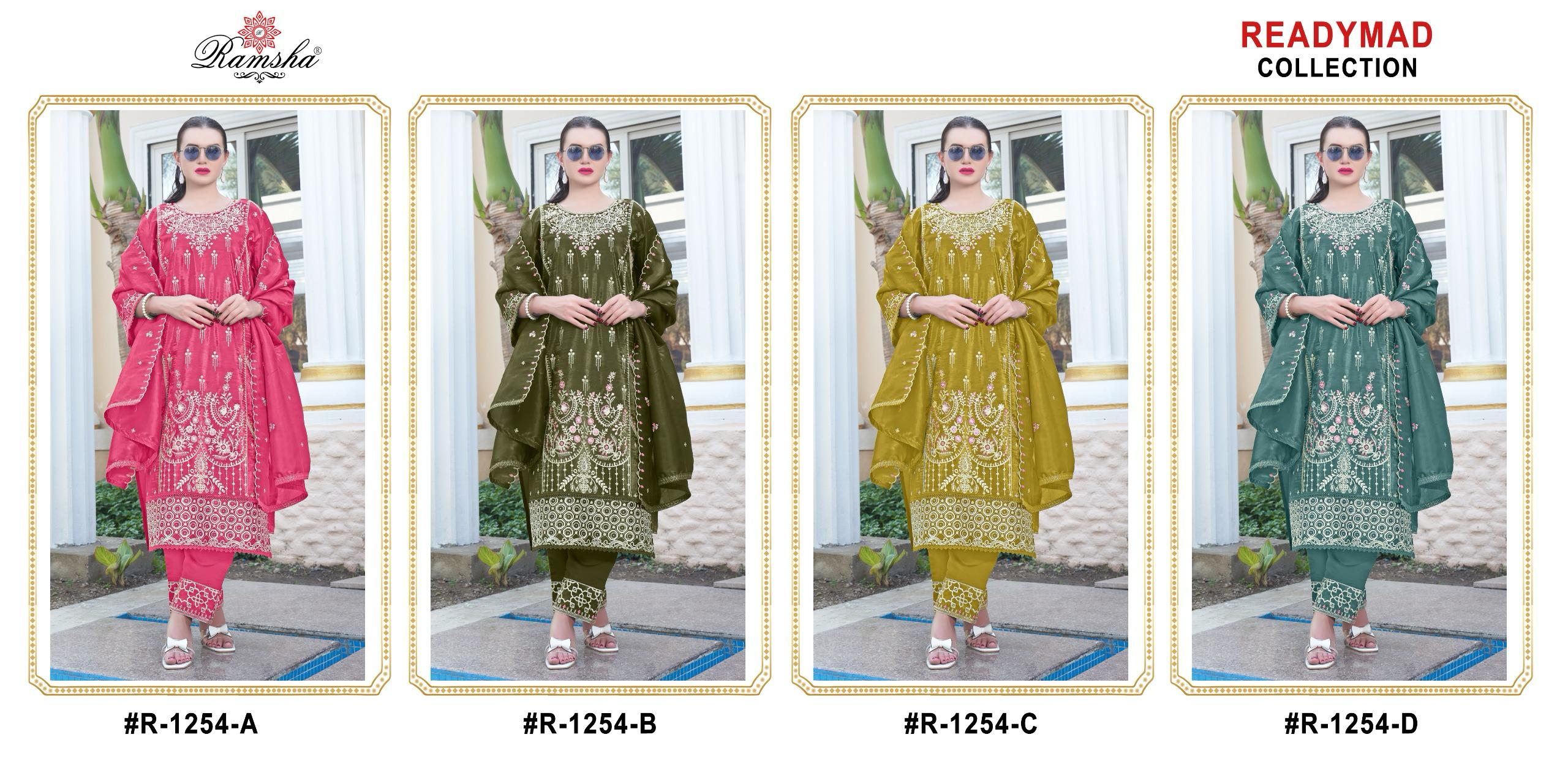 Ramsha R 1254 Nx Gold Crush Wholesale Pakistani Readymade Salwar Suit Catalog - Image 5