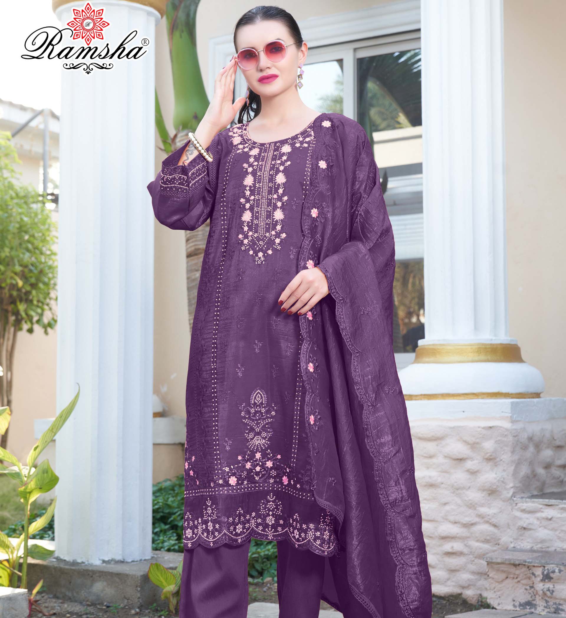 Ramsha R 1256 Nx Gold Crush Wholesale Pakistani Readymade Salwar Suit Catalog