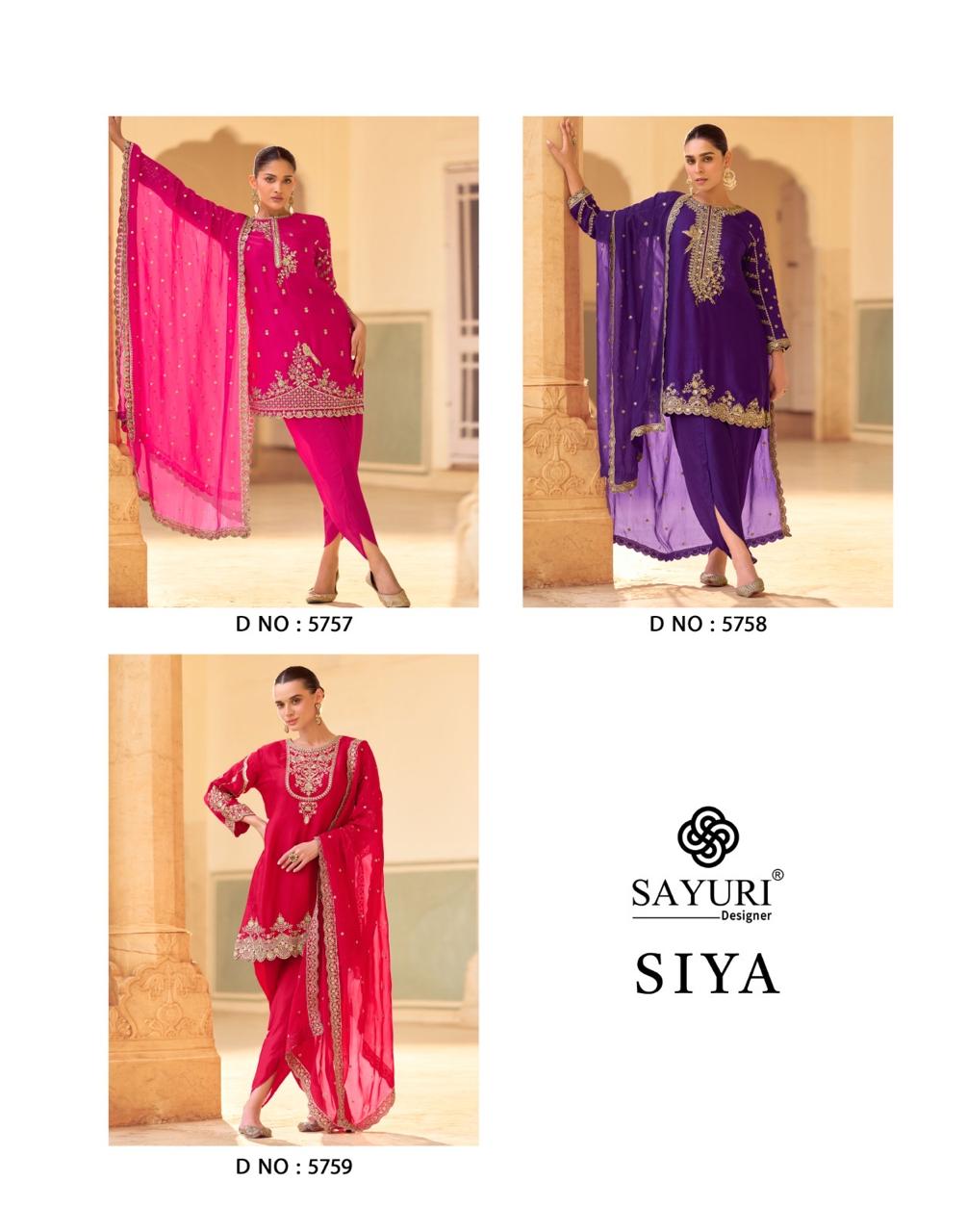 Sayuri Siya Silk Wholesale Designer Salwar Suit Catalog - Image 4