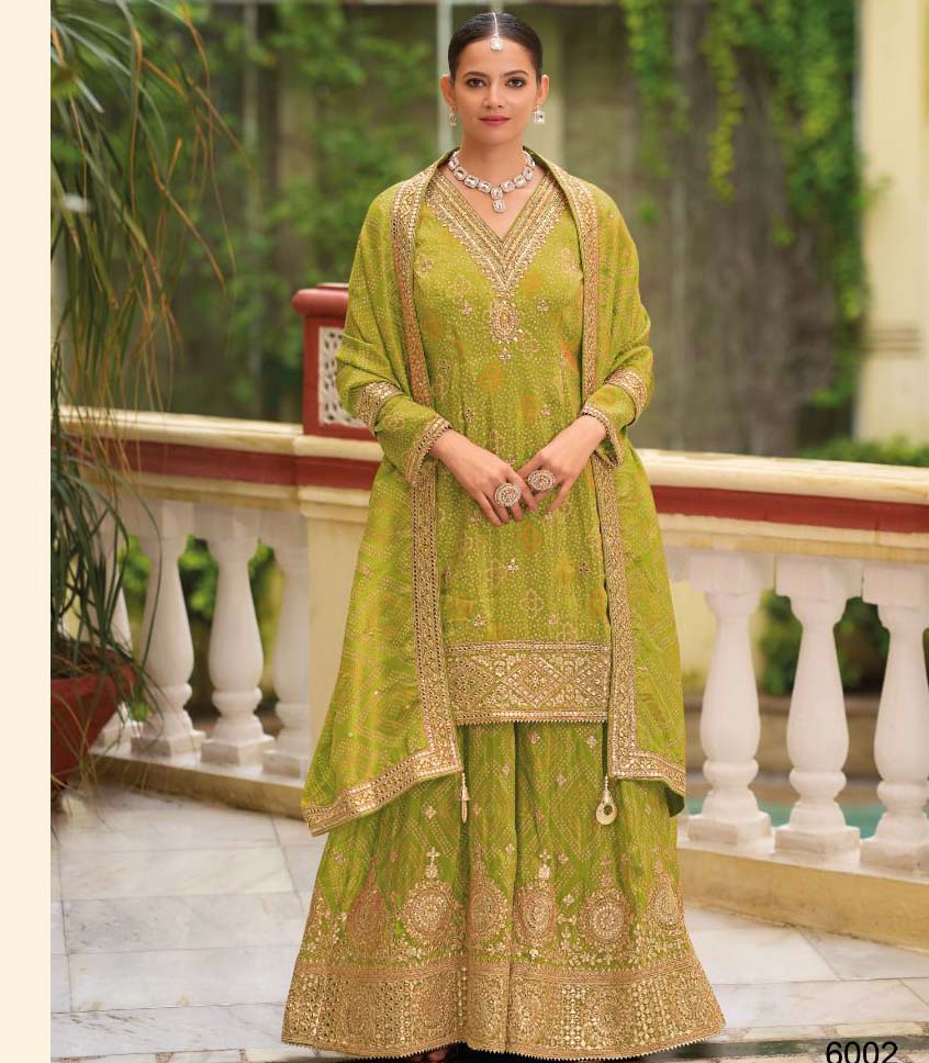 Your Choice Olay Chinon Wholesale Readymade Salwar Suit Catalog