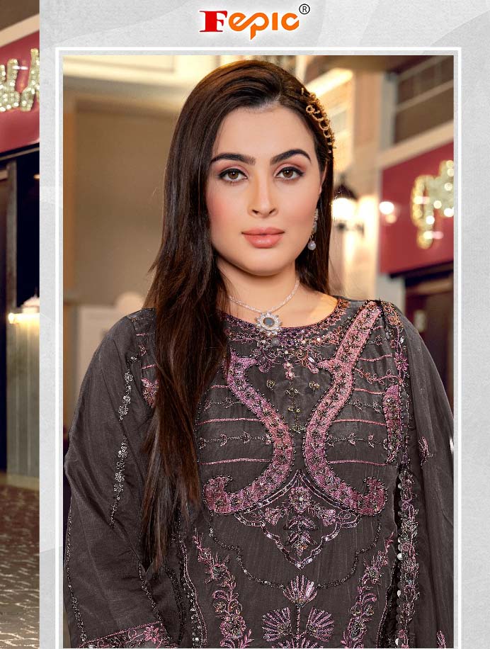 Fepic 1870 Organza Wholesale Pakistani Salwar Suit Catalog