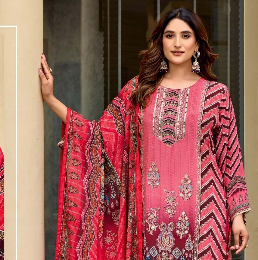 Fepic 1938 Pure Natural Crape Printed Wholesale Pakistani Salwar Suit Catalog