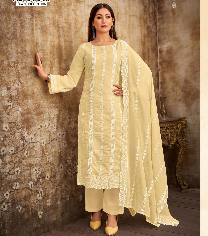Al Karam Lahori Work Vol-01 Cotton Wholesale Karachi Dress Material Catalog