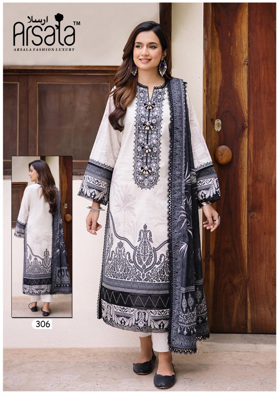 Arsala Amira Vol-03 Cotton Wholesale Karachi Dress Material Catalog - Image 5