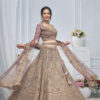 Royal Grandeur Bridal Purple Soft Net Lehenga