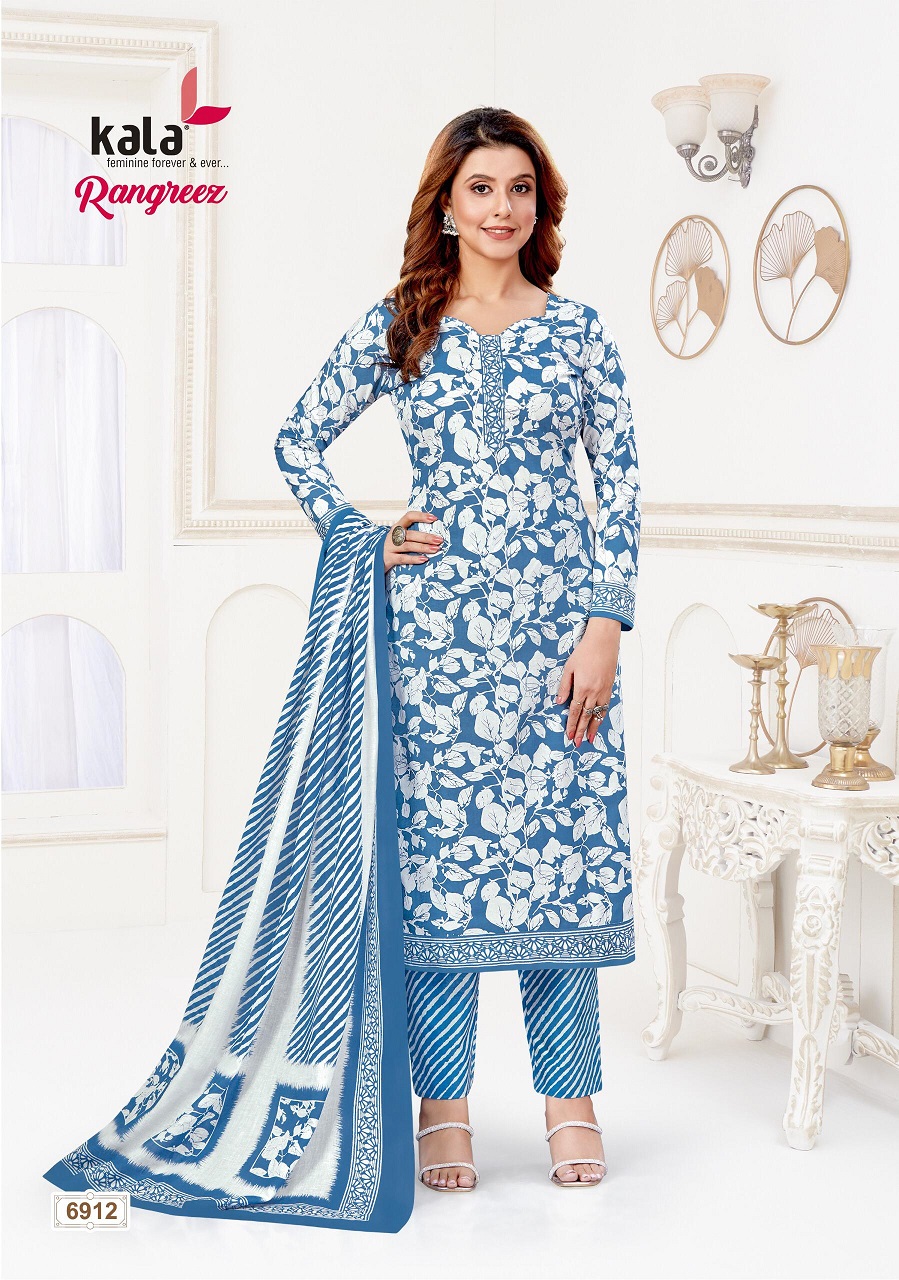 Kala Rangreez Vol-01 Cotton Wholesale Unstitched Dress Material Catalog - Image 12