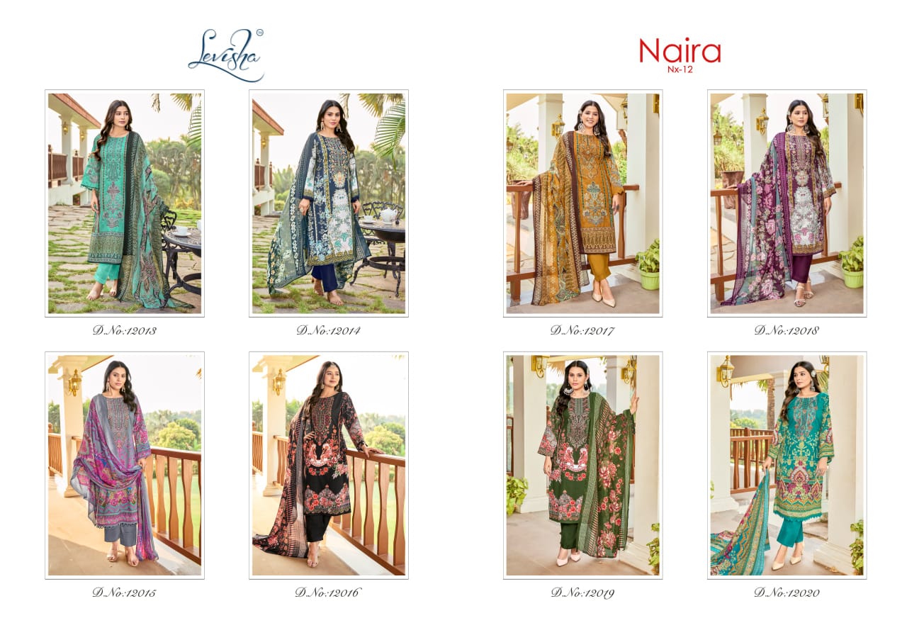 Levisha Naira Nx Vo-12 Premium Pakistani-Style Cotton Dress Material. - Image 10