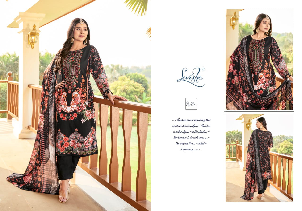Levisha Naira Nx Vo-12 Premium Pakistani-Style Cotton Dress Material. - Image 3