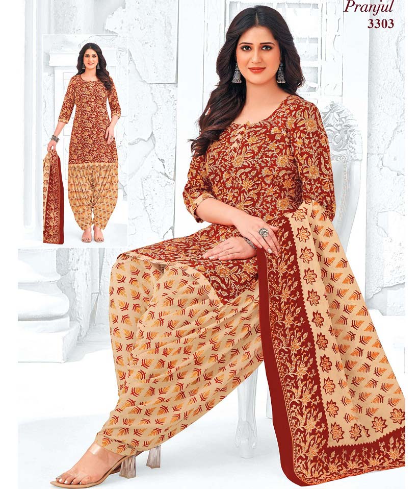 Pranjul Priyanshi Vol-33 Cotton Wholesale Dress Material Catalog