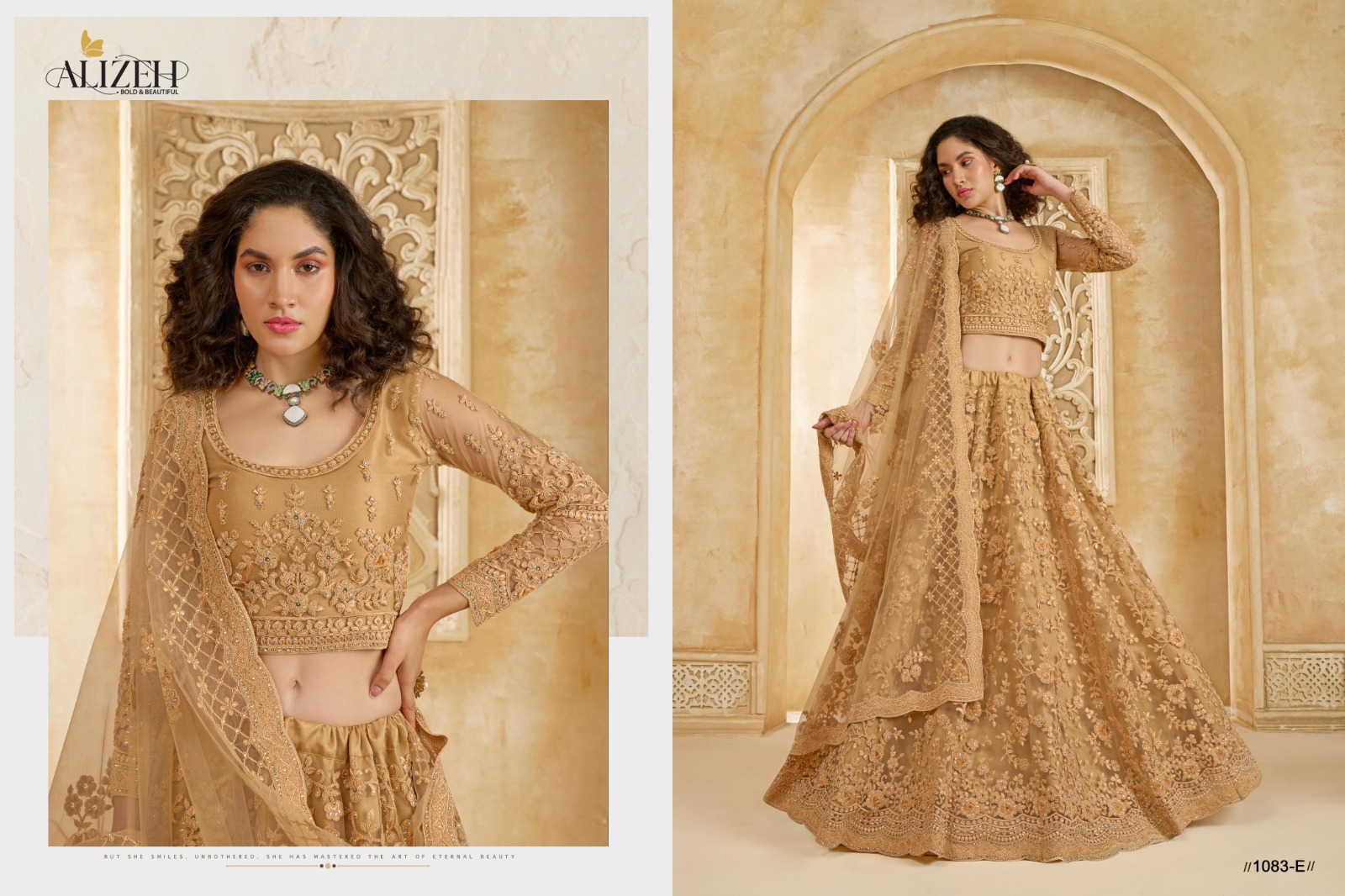 Alizeh The White Bride Vol-02 Premium Net Bridal Lehenga with Intricate Stonework - Image 23