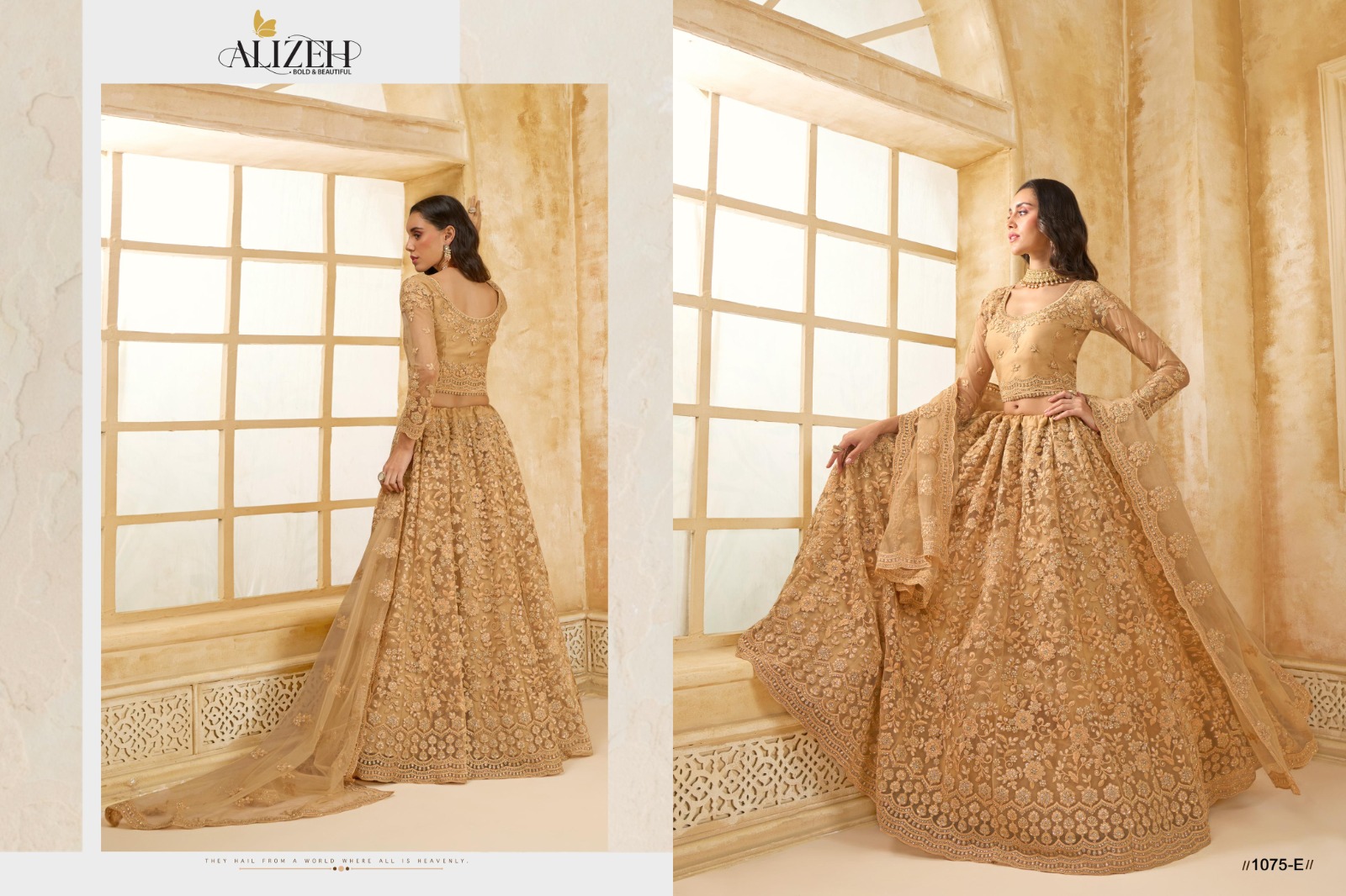 Alizeh The White Bride Vol-02 Premium Net Bridal Lehenga with Intricate Stonework - Image 11