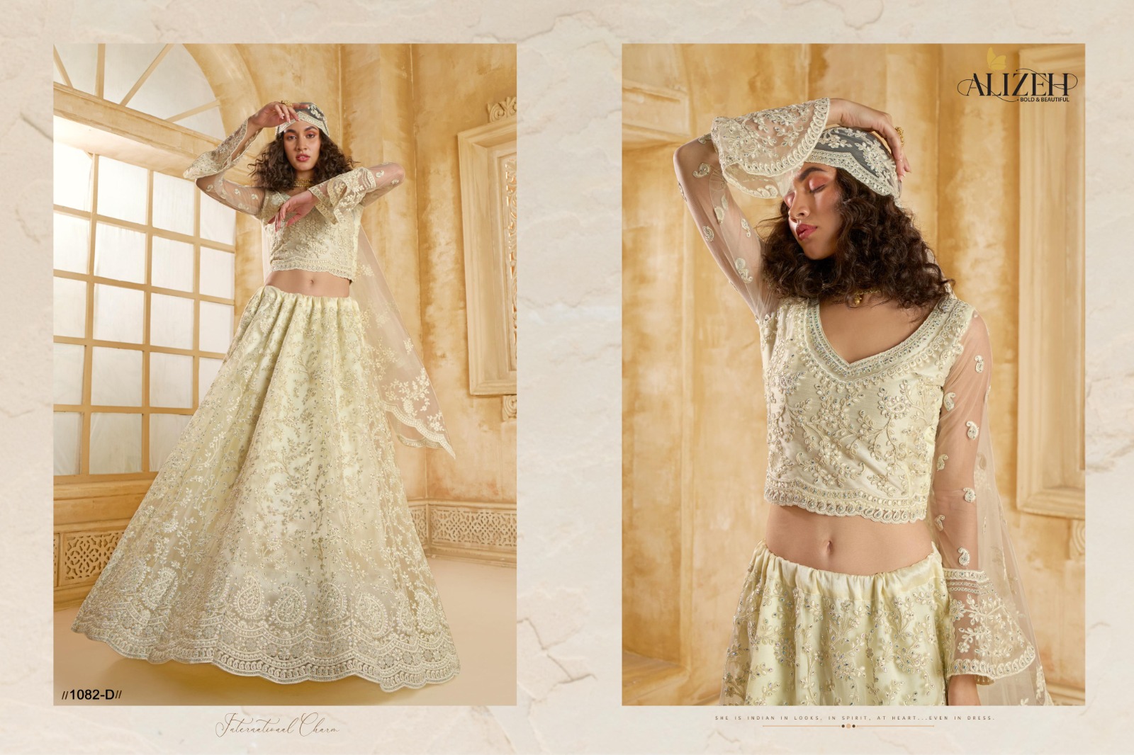 Alizeh The White Bride Vol-02 Premium Net Bridal Lehenga with Intricate Stonework - Image 17