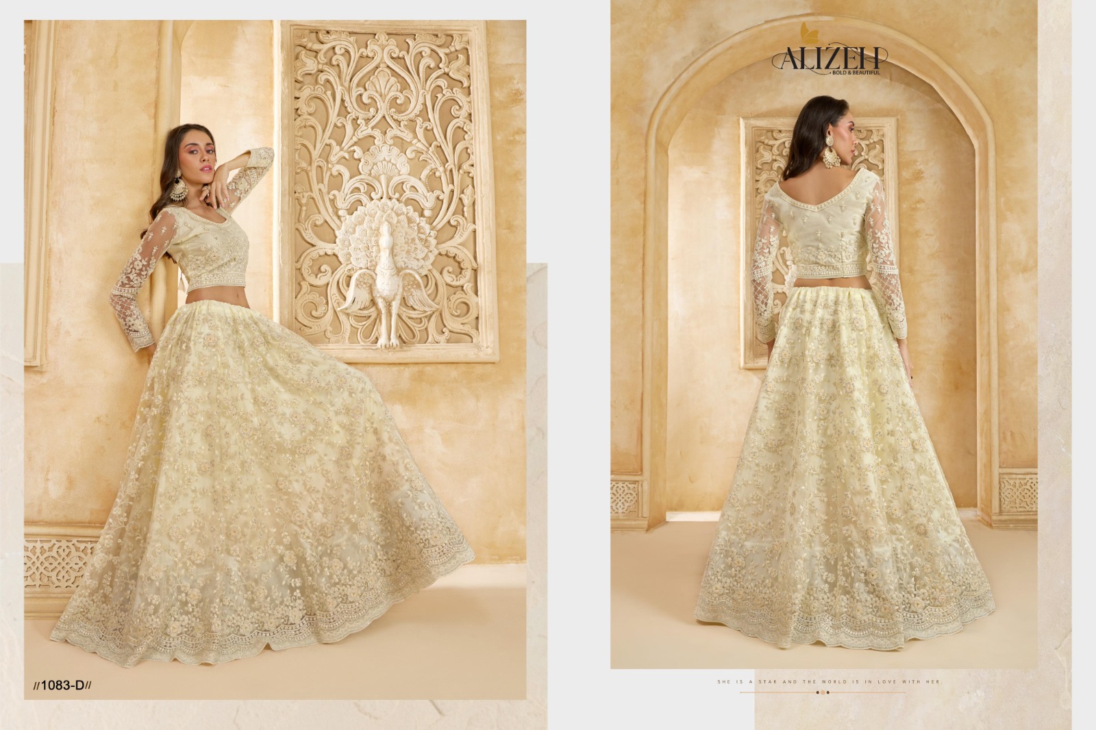 Alizeh The White Bride Vol-02 Premium Net Bridal Lehenga with Intricate Stonework - Image 20