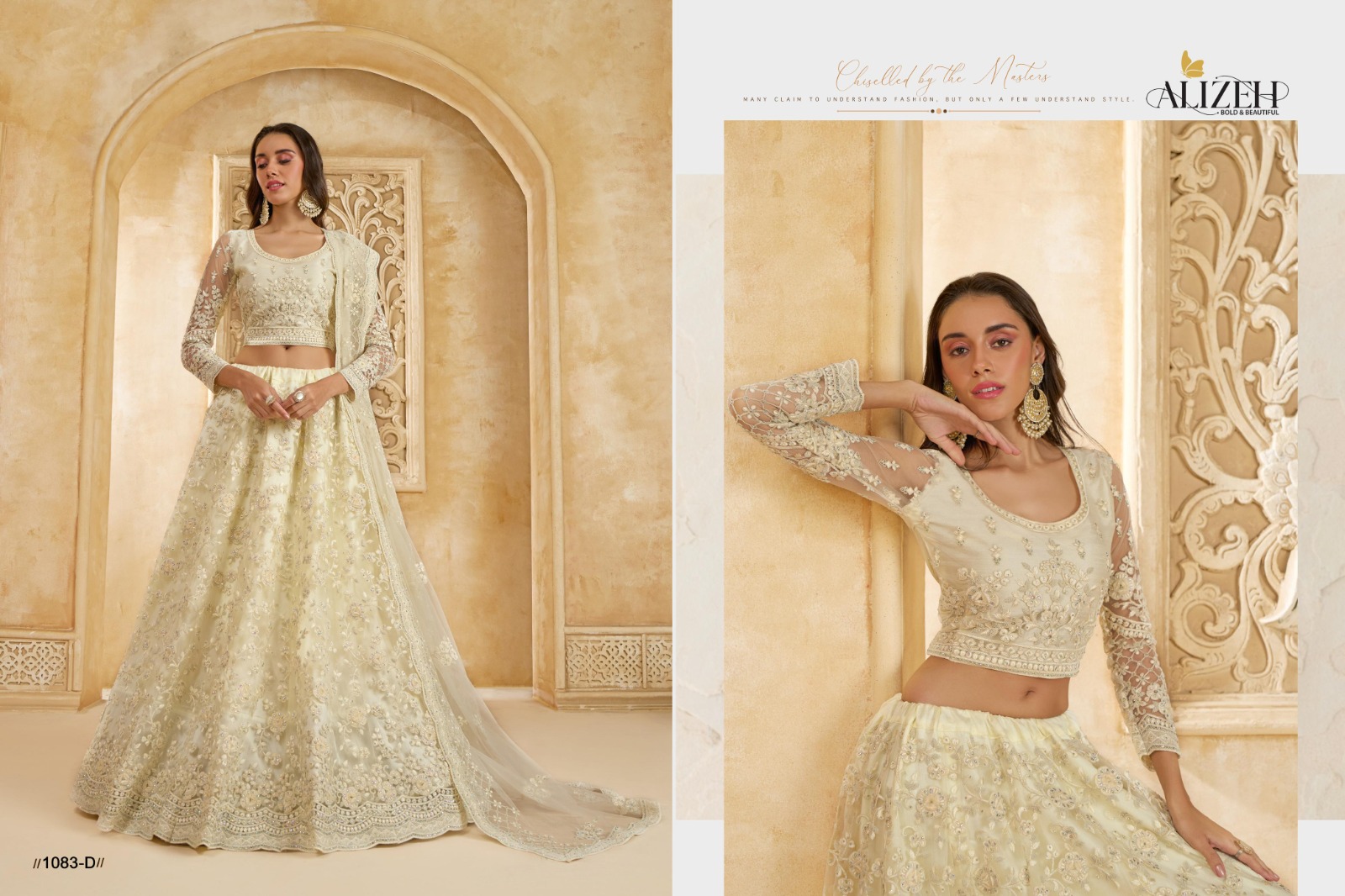 Alizeh The White Bride Vol-02 Premium Net Bridal Lehenga with Intricate Stonework - Image 21