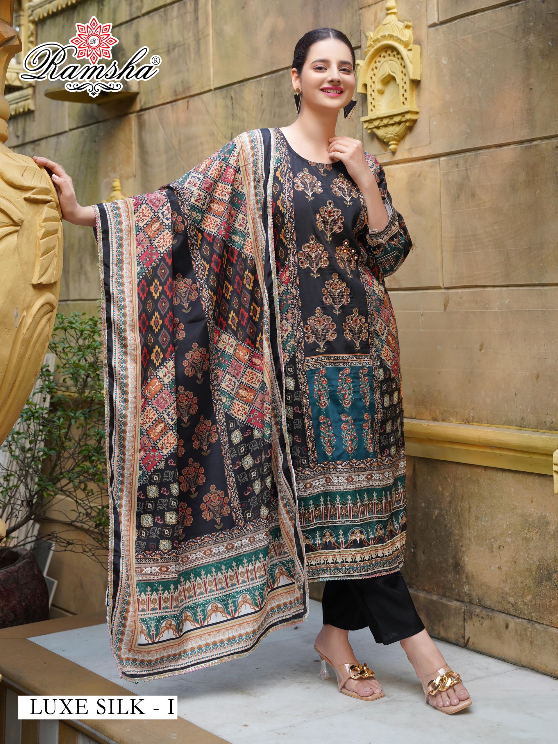 Ramsha Luxe Silk I & J Wholesale Readymade Pakistani Salwar Suits. - Image 2