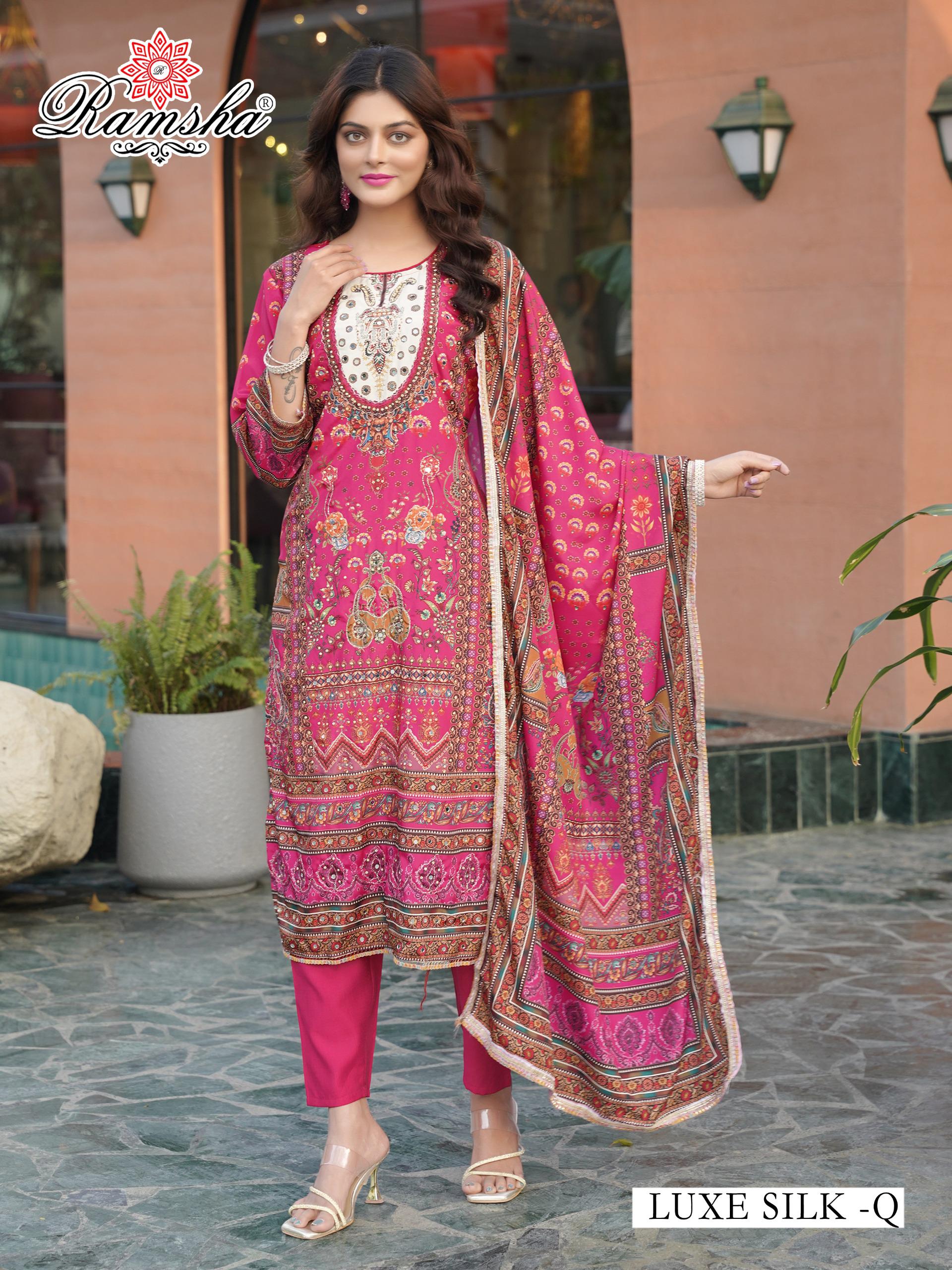 Ramsha Luxe Silk Q Wholesale Readymade Pakistani Salwar Suit