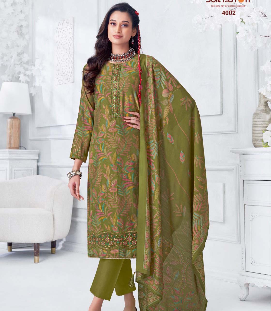 Suryajyoti Kanika Vol-04 Cotton Wholesale Unstitched Dress Material Catalog