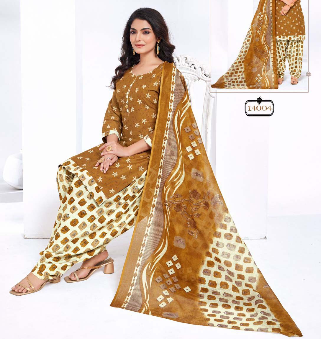 Suryajyoti Trendy Patiyala Vol-14 Cotton Wholesale Unstitched Salwar Suit Catalog