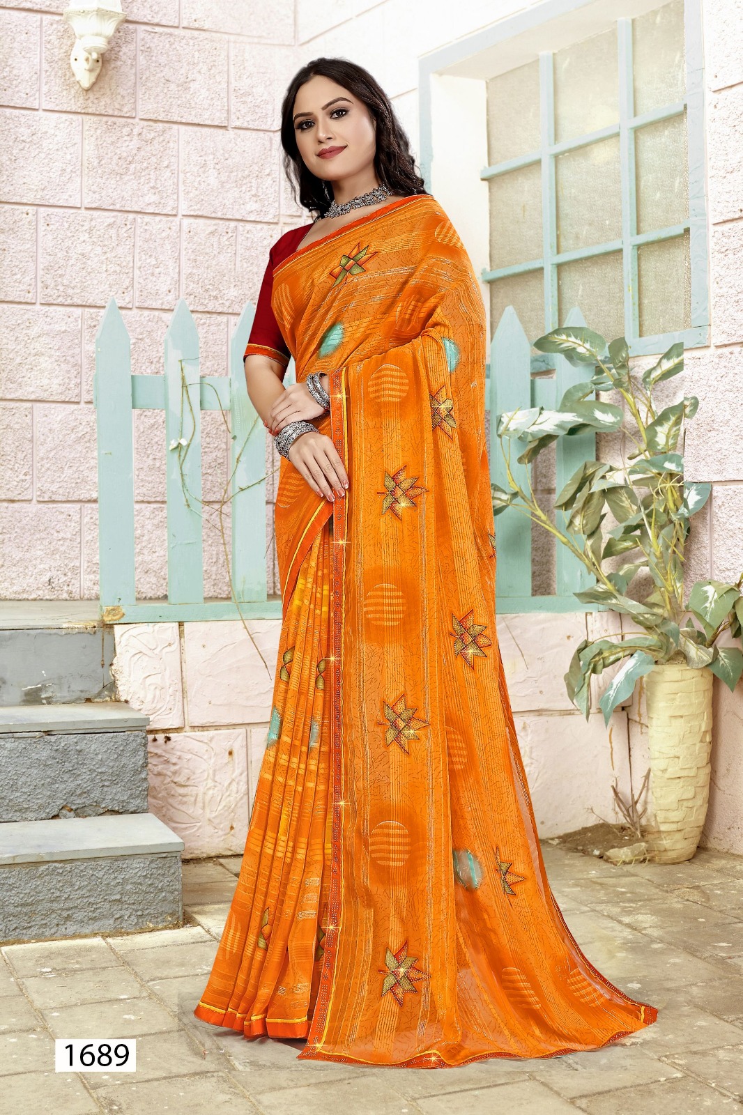 Vallabhi Lite Vihaa Collection Georgette Wholesale Sarees Catalog - Image 3