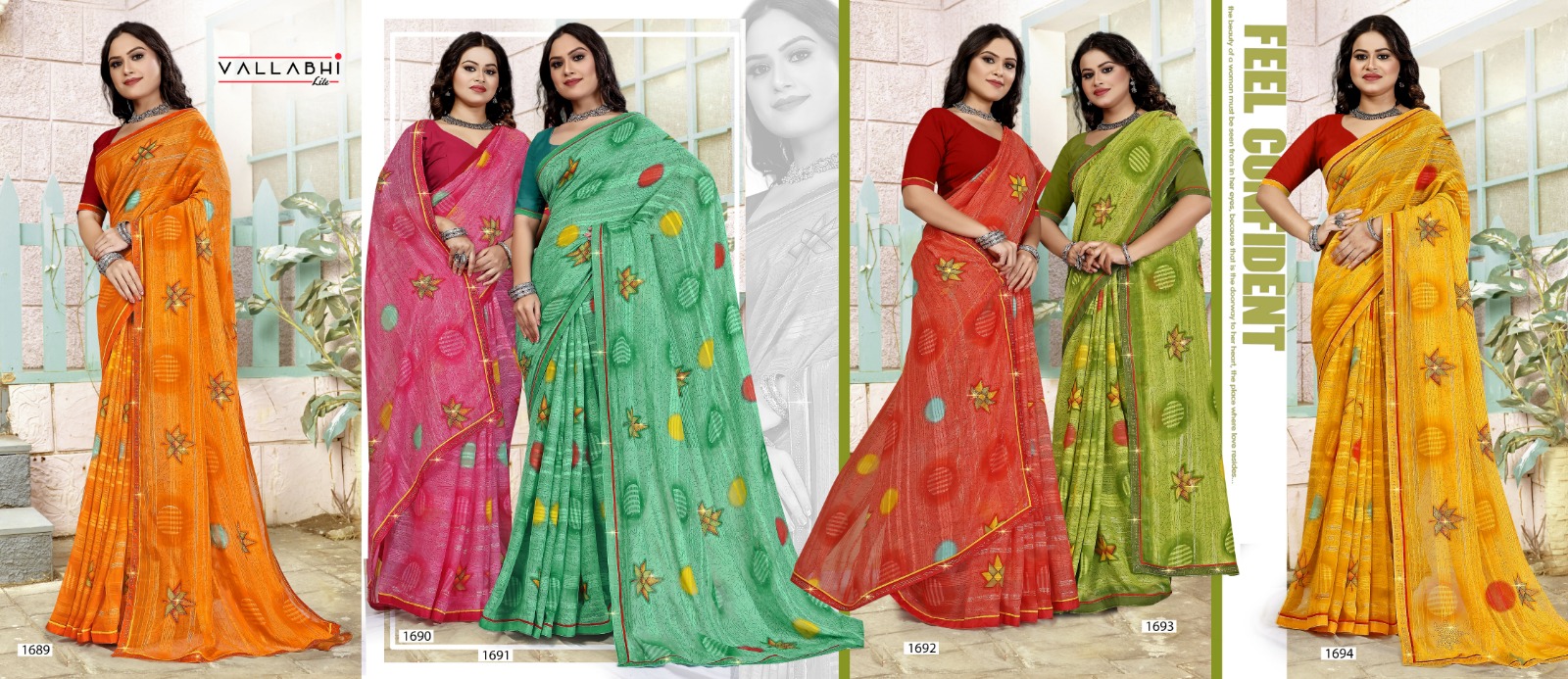 Vallabhi Lite Vihaa Collection Georgette Wholesale Sarees Catalog - Image 7