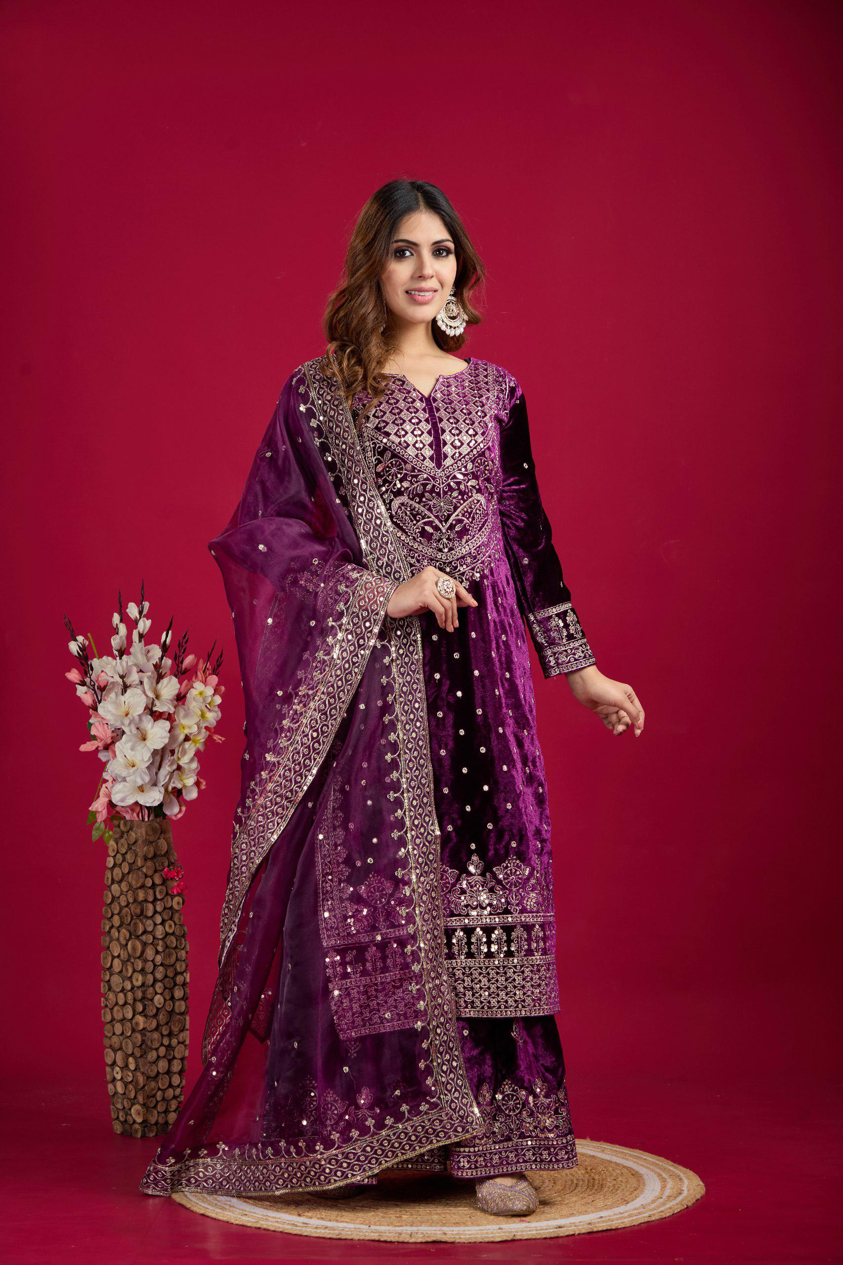SSR-5001 Viscose Velvet Wholesale Readymade Winter Collection - Image 2