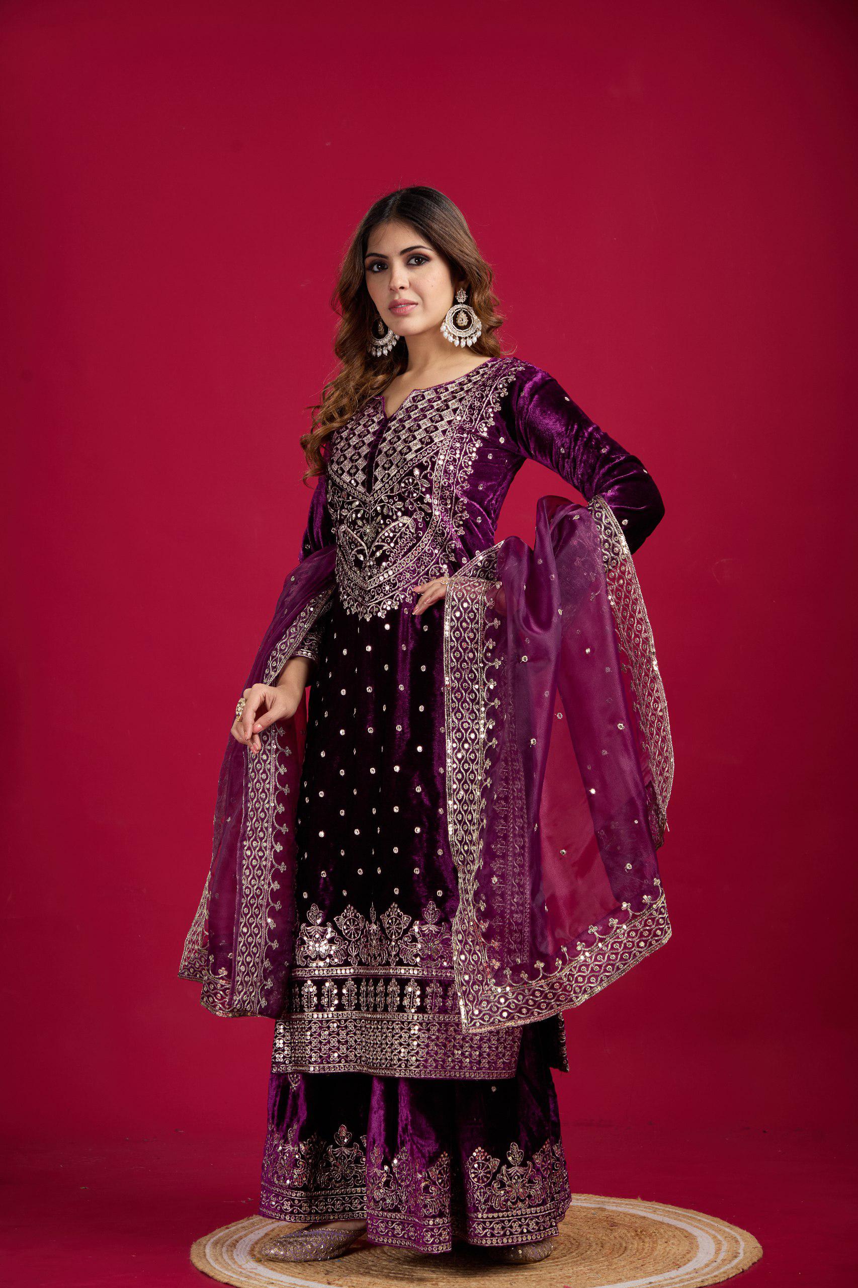 SSR-5001 Viscose Velvet Wholesale Readymade Winter Collection - Image 3