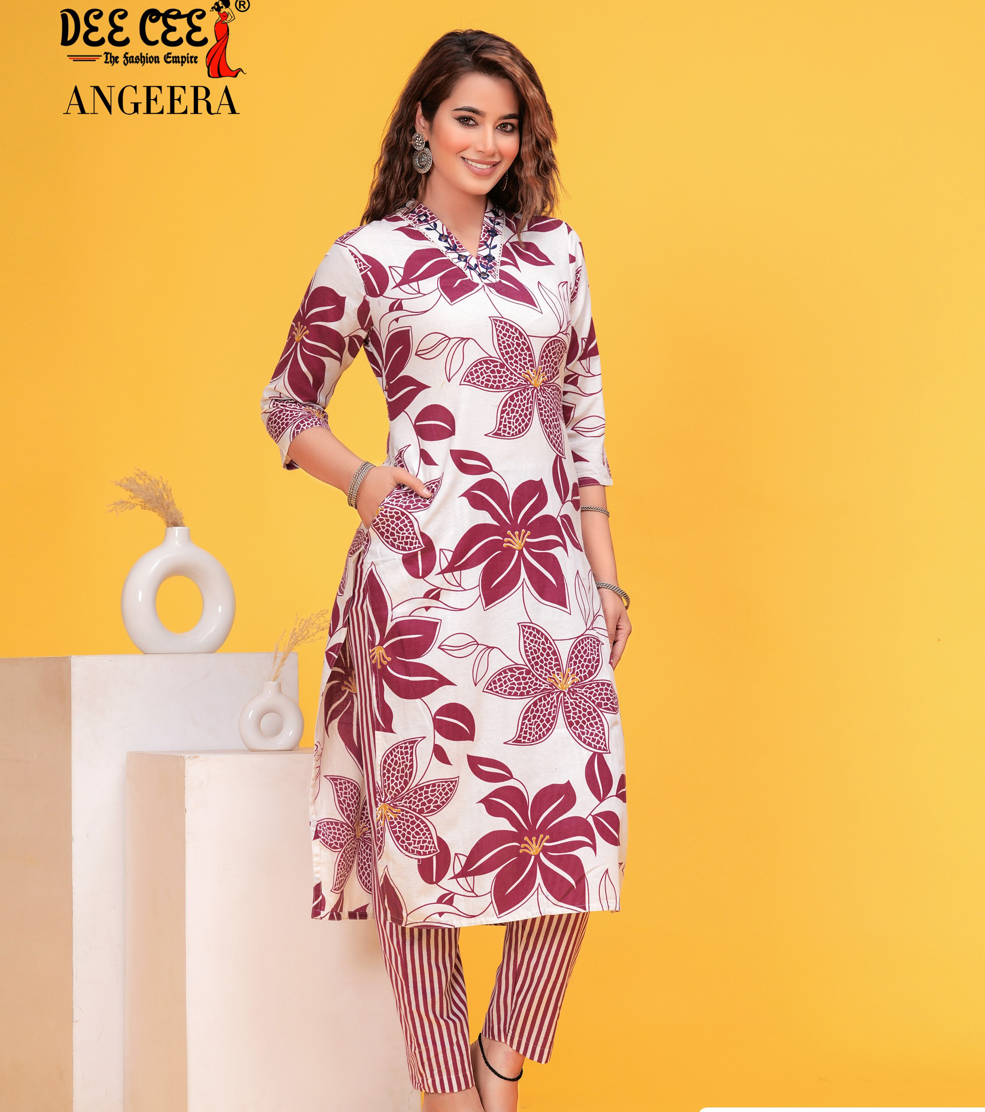 Deecee Angeera Khadi Prints Wholesale Fancy Kurti with Pant Collection