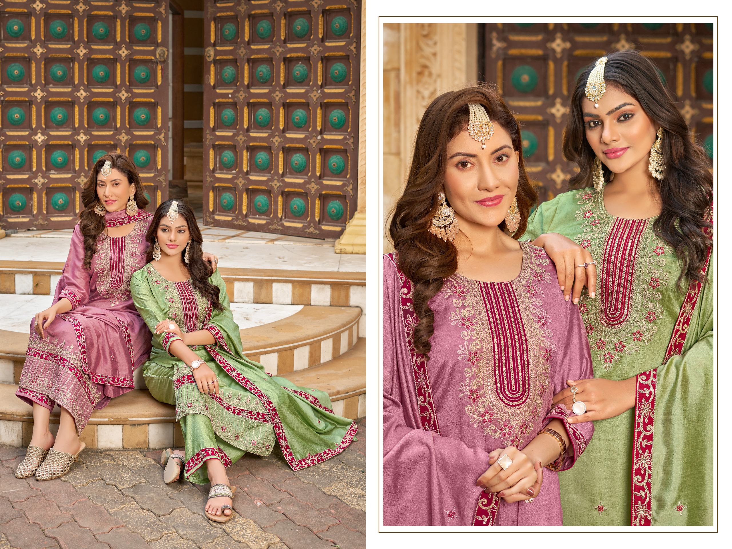 Ladies Flavour 3158 To 3160 Vichitra Wholesale Readymade Salwar Suit Catalog - Image 4