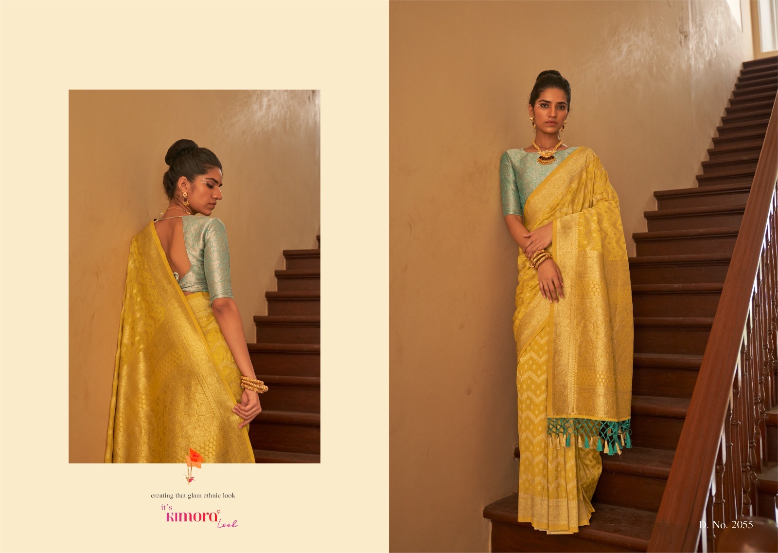 Kimora Tirth Nylon Crape Wholesale Designer Sarees Catalog — Singles, Kimora wholesale from Surat - Gallery Image 3