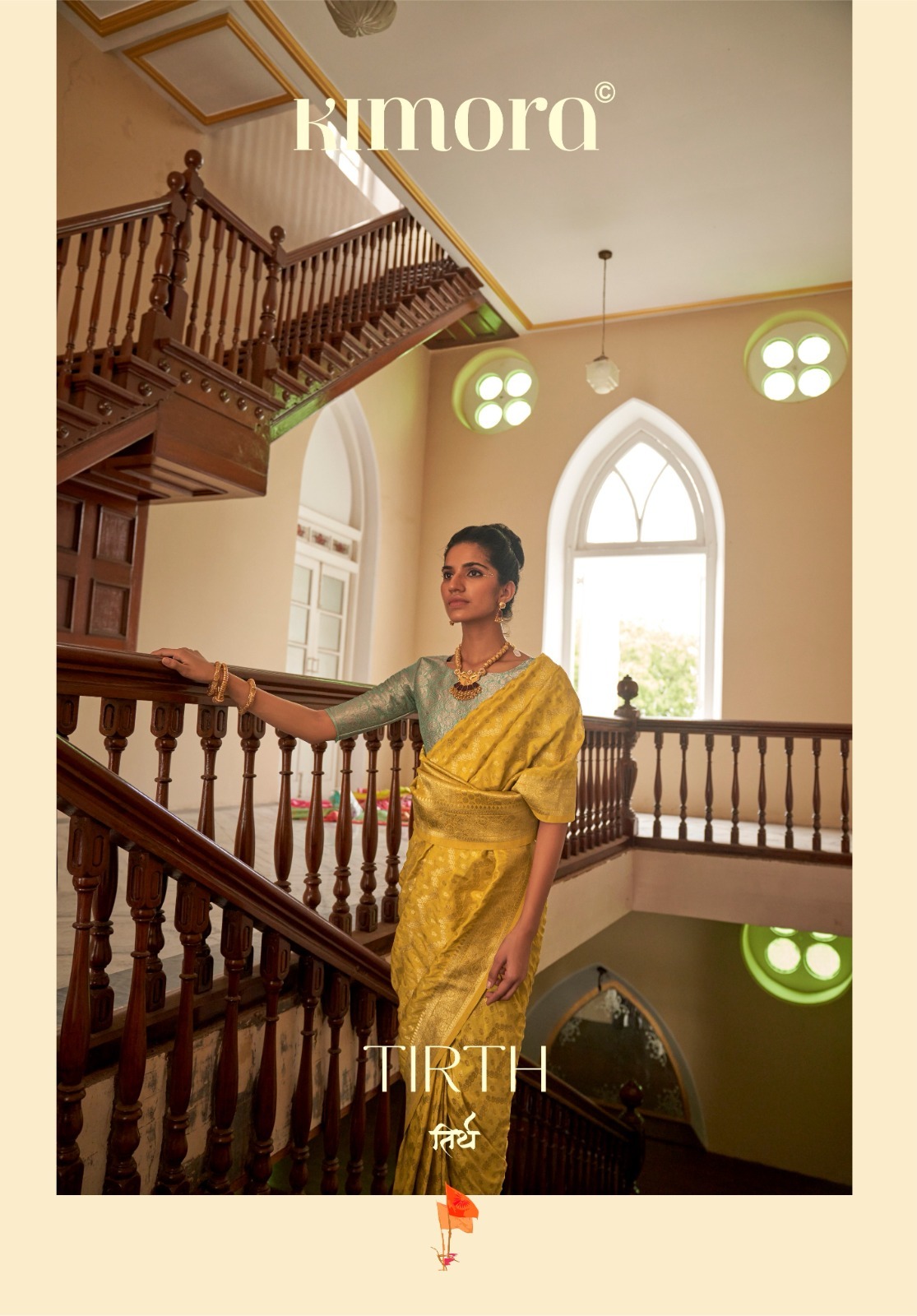 Kimora Tirth Nylon Crape Wholesale Designer Sarees Catalog — Singles, Kimora wholesale from Surat - Gallery Image 4