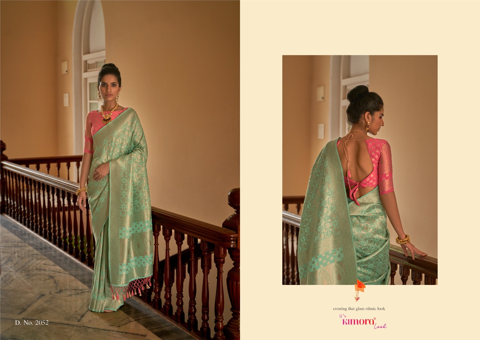 Kimora Tirth Nylon Crape Wholesale Designer Sarees Catalog — Singles, Kimora wholesale from Surat - Gallery Image 6