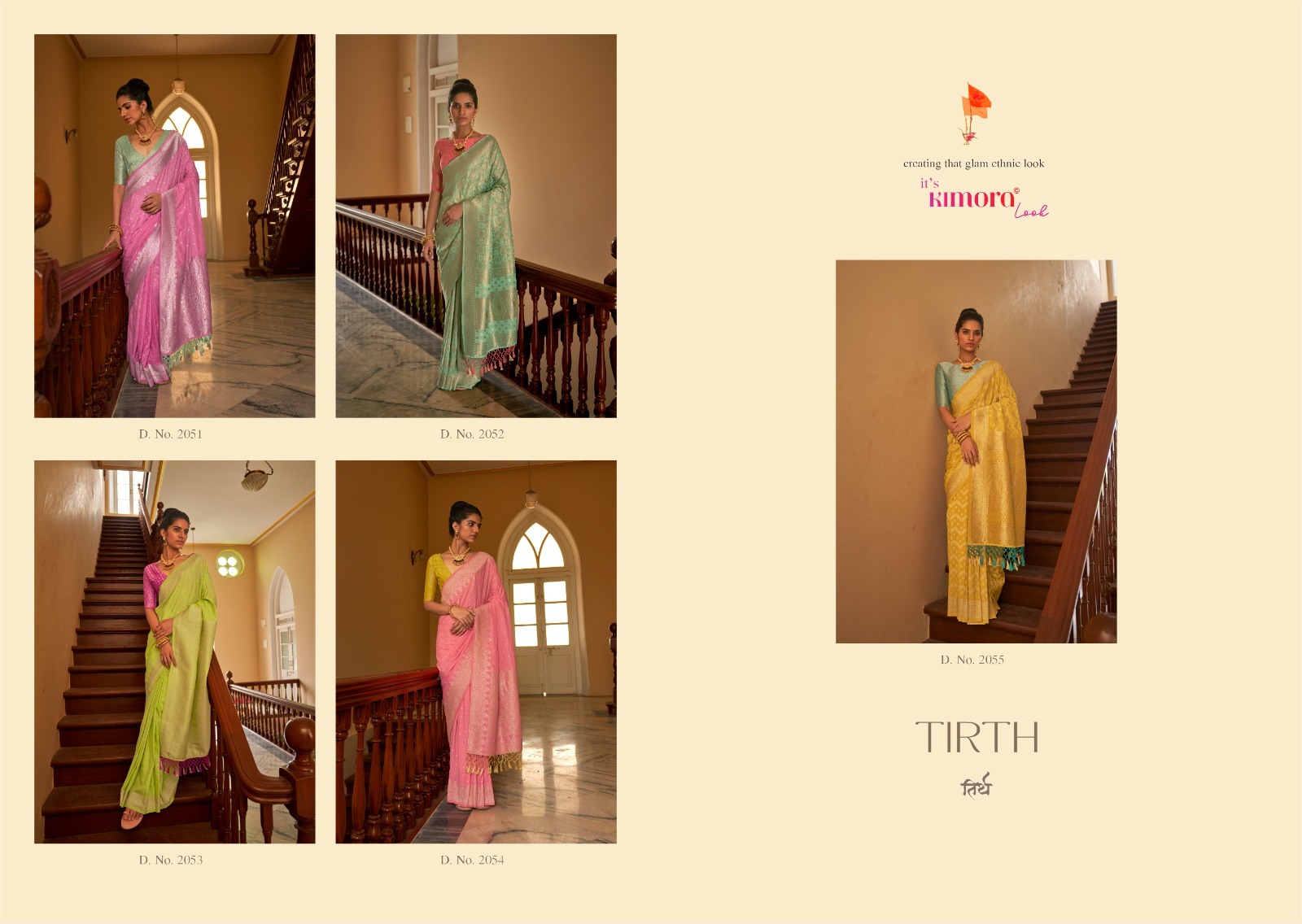 Kimora Tirth Nylon Crape Wholesale Designer Sarees Catalog — Singles, Kimora wholesale from Surat — view 7